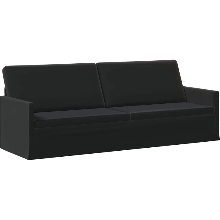 vidaXL Sofa-Set 2 pcs Schwarz Samt (V) 3433235 – Bild 3
