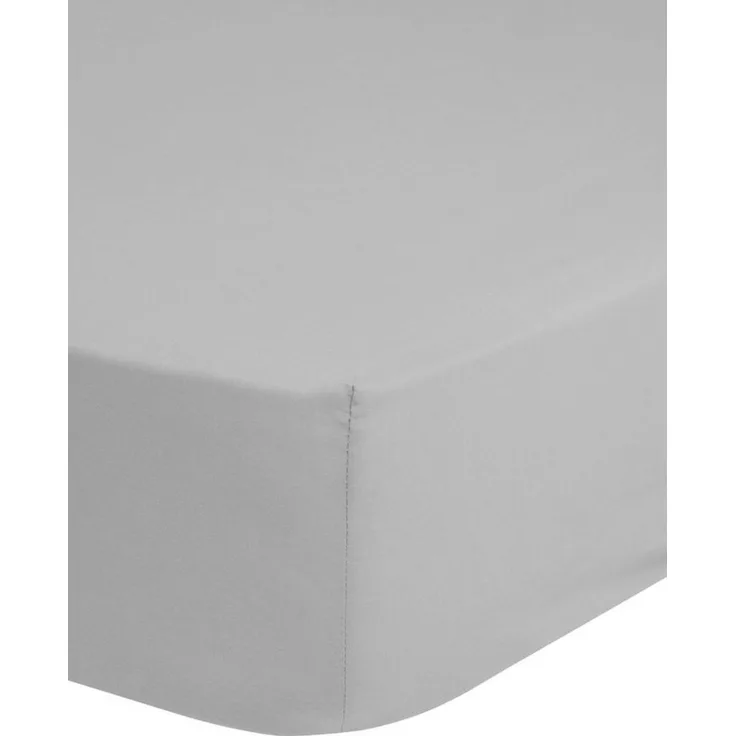 Good Morning Spannbettlaken, Light grey, 140x200 cm, 100% Baumwolle Renforcé