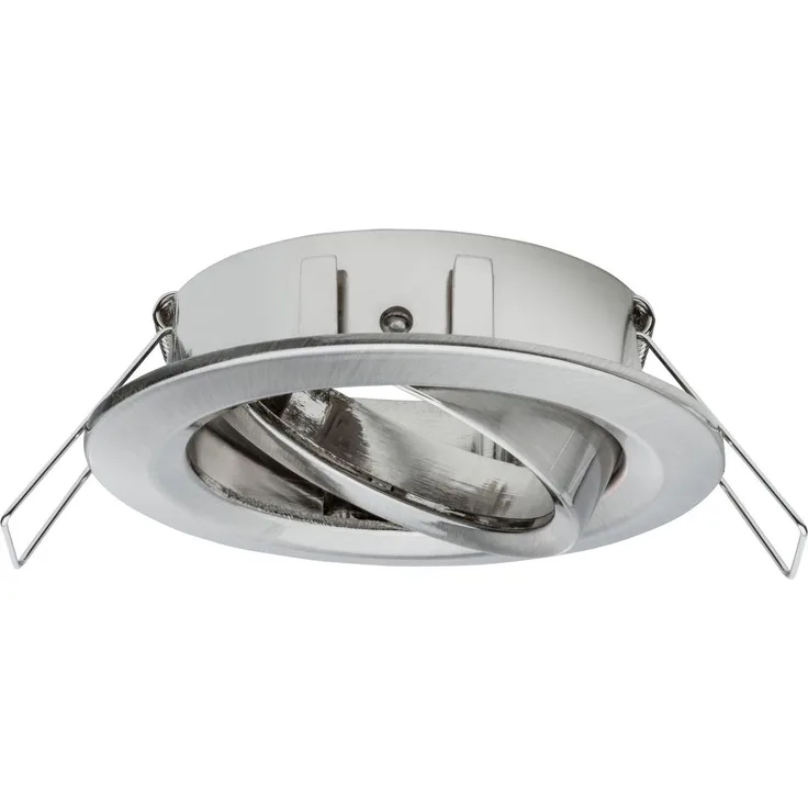Paulmann 2Easy Einbauleuchten Nova 3er Spot rund schwenkbar max. 35W 230V 51mm Eisen gebürstet/Alu Zink7438