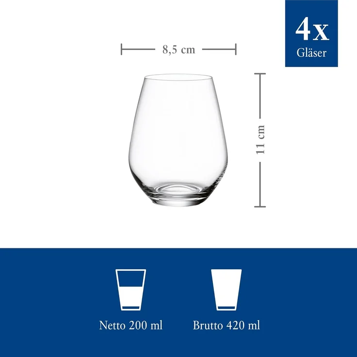 Villeroy & Boch Ovid Wasserglas 420 ml 4er Set – Bild 4