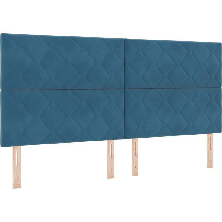 vidaXL Aufbewahrungsbett mit Matratze Dunkelblau 200 x 200 cm Samt 3459775 – Bild 4