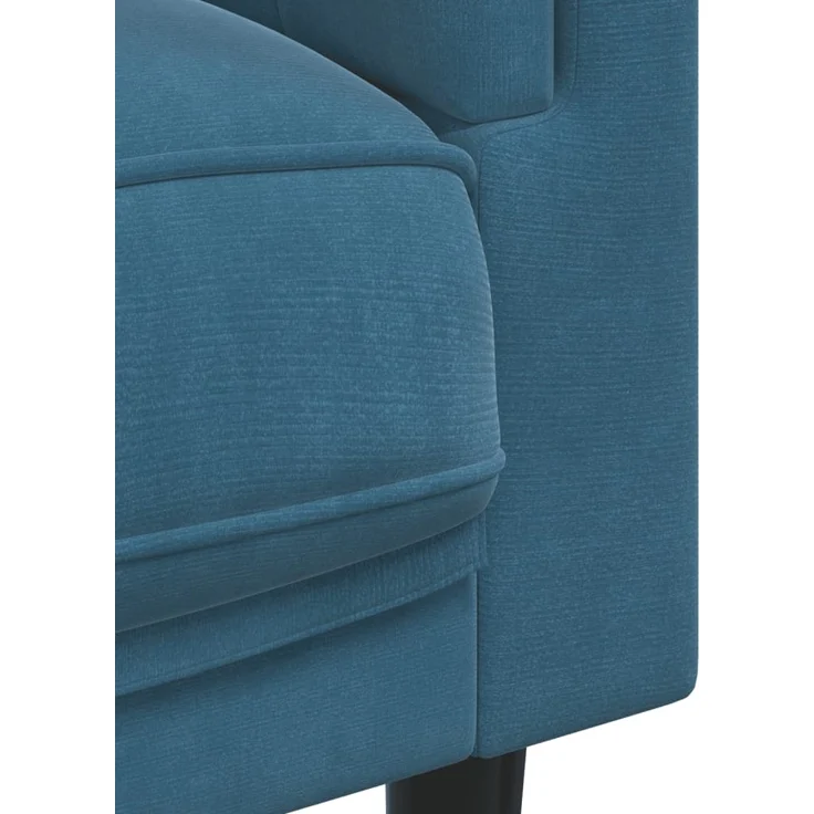 vidaXL Sessel mit Kissen Blau Samt 372630 – Bild 6