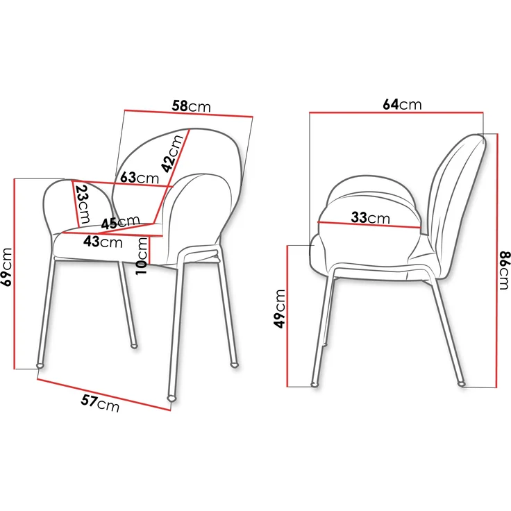 Stühl MUZ DC/1261/GL (Farbe: Schwarz - AR99) – Bild 7