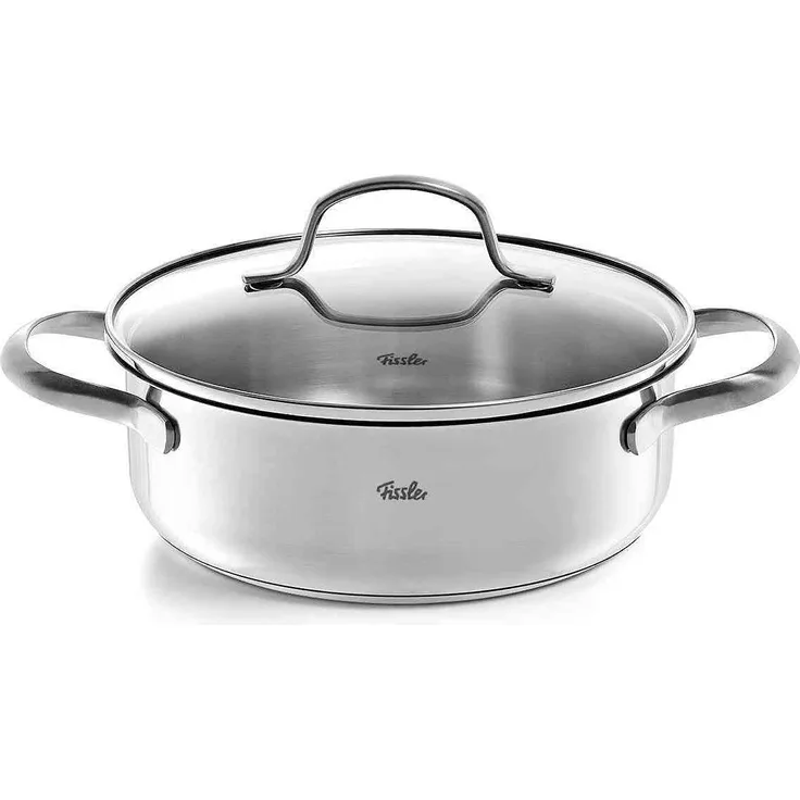 Fissler Bratentopf San Francisco mit Glasdeckel, Edelstahl 18/10, 20 cm, 040-123-20-000