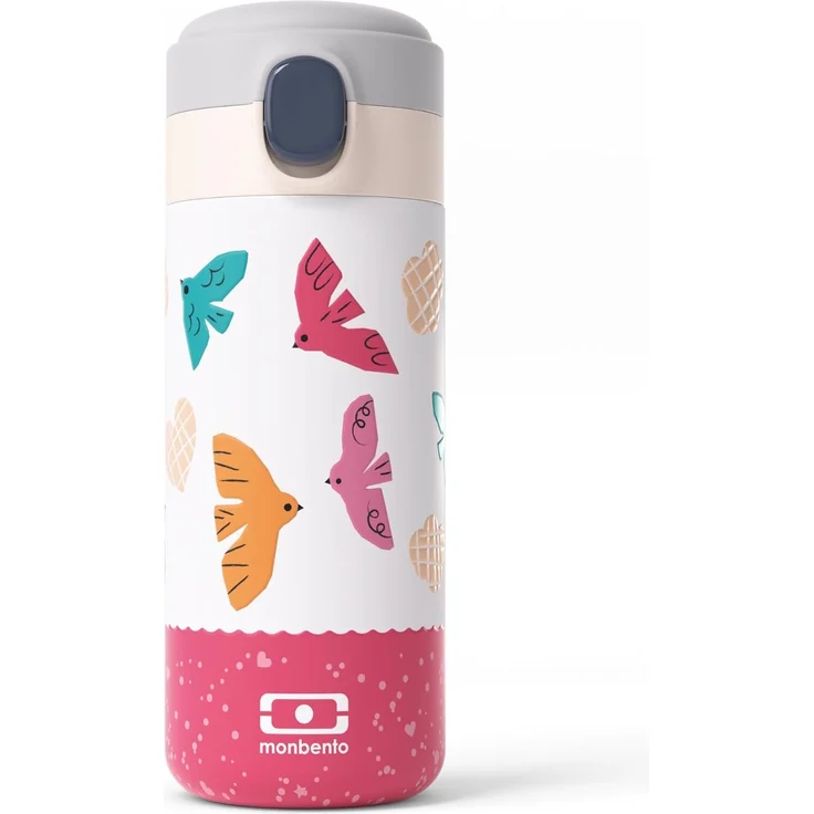 PEUGEOT Isoliertrinkflasche BIRDS DH 7x19 cm pink