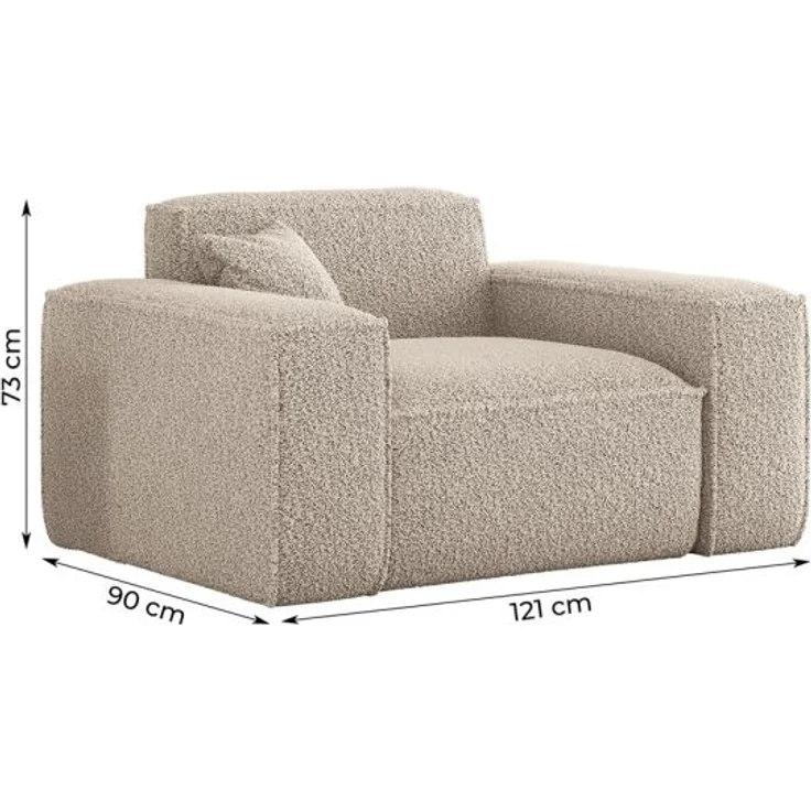 Sessel Designersessel CELES PREMIUM in Stoff Sven Altweiß – Bild 3