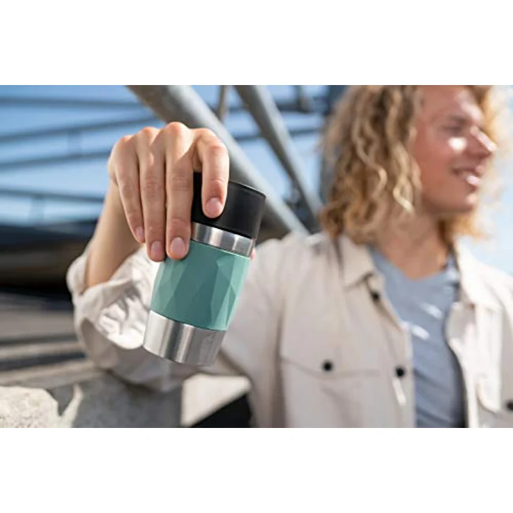 EMSA 'Travel Mug Compact' Thermobecher, Edelstahl, grün, 300 ml – Bild 6