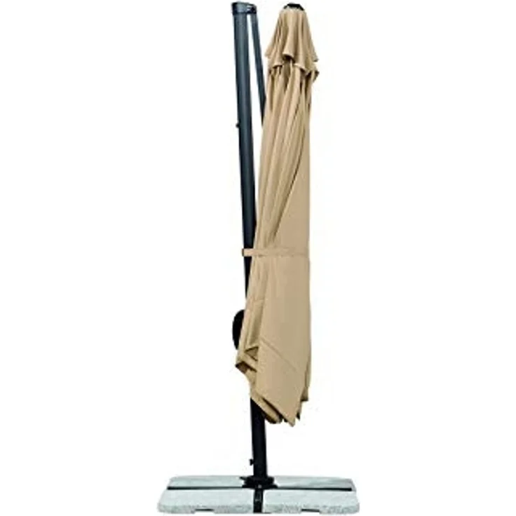 Sonnenschirm Rhodos 300x300/8 quadratisch, ca. 300 x 300 cm anthrazit – Bild 3