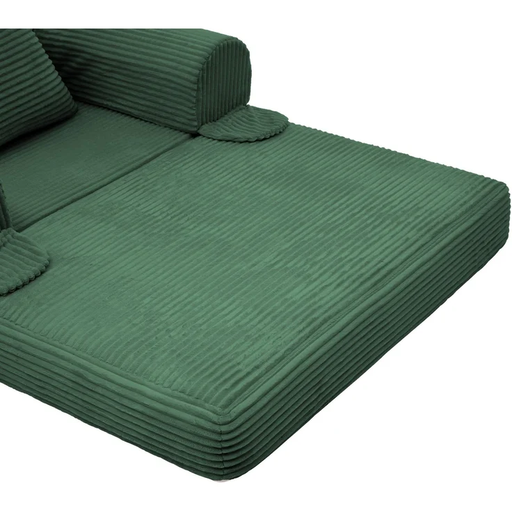 ZUBALIYA SchlafSofa mit Cordbezug, mit Schaumstoffpolsterung, ohne aufwendige Montage, für Wohnzimmer und Apartments – Bild 15