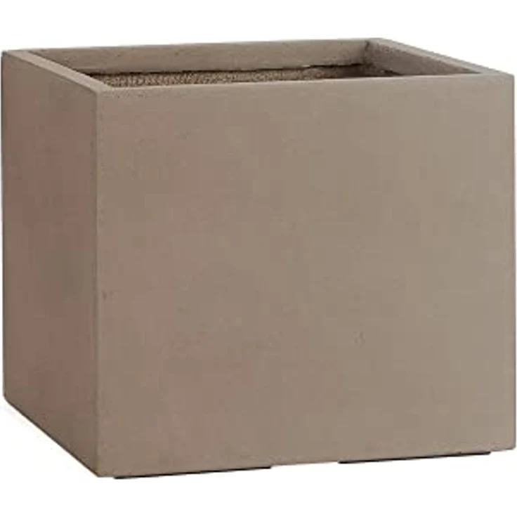 Pflanzwerk® Pflanzkübel CUBE Premium Fiberglas Blumenkübel Frostbeständig mit Lotus-Effekt, Lotus-Effekt - Handgefertigt - Eckig - Frostbeständig – Bild 2