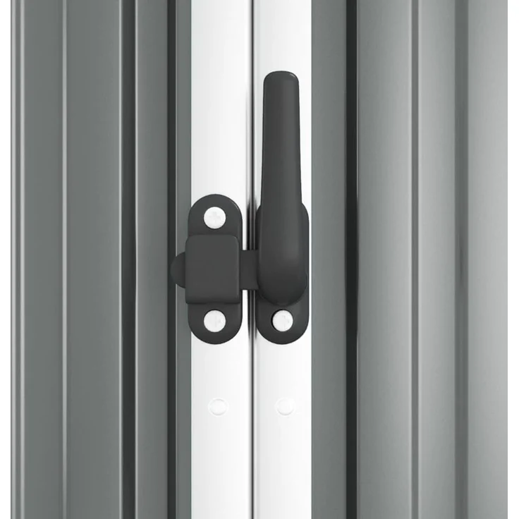 vidaXL Gerätehaus Grau 161x89x161 cm Verzinkter Stahl 316210 – Bild 8