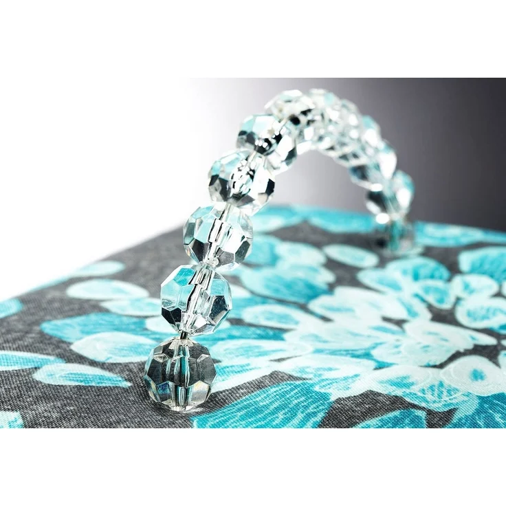 Kobolo Nähkorb Nähkästchen Trapezform in Grau und Türkis (grau und türkis) – Bild 3