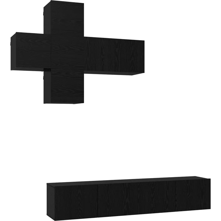 vidaXL TV-Schrankset Wandmontiert 3 pcs Holzwerkstoff 3438611 – Bild 2