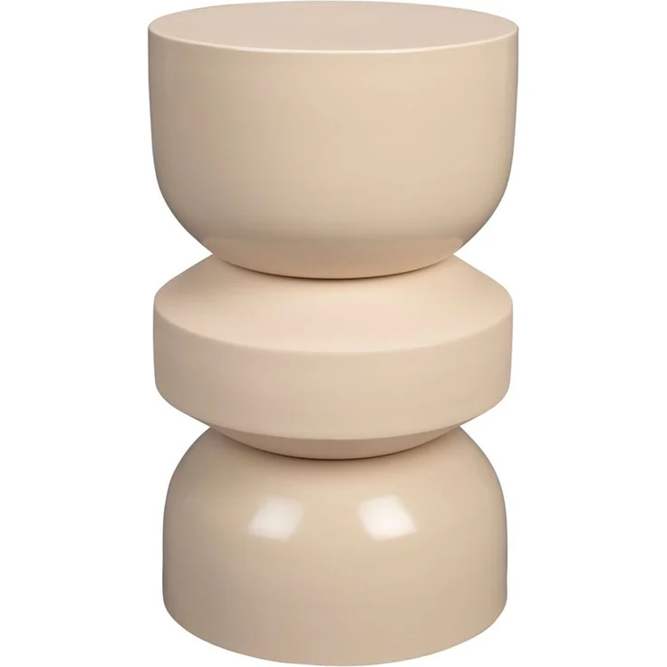 Hocker Apollo Beige, Retro-Design aus Metall von Dutchbone – Bild 1