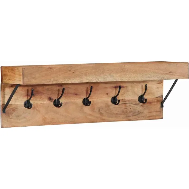 vidaXL Garderobenständer 73 x 19 x 23 cm Braun Massivholz Akazie 4102746