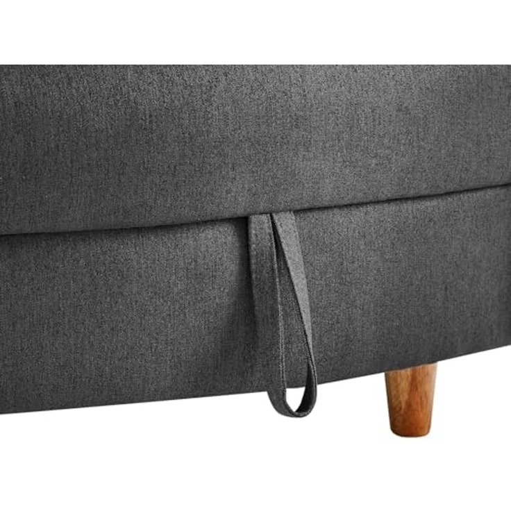 Vente-unique - PENELOPE Chaise longue Stoff Grau - B 80 cm x H 81 cm x L 160 cm – Bild 6