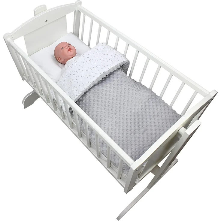 Einschlagdecke 2er SET Baby Einschlagdecke 85x85 für Autositz Babyschale Decke Minky, TupTam – Bild 6