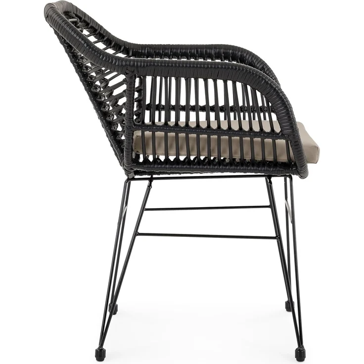 IDIMEX Gartenstuhl PARAMO (2 St), In & Outdoor Esszimmerstuhl 2er Set mit Metallgestell in Rattan Optik – Bild 4