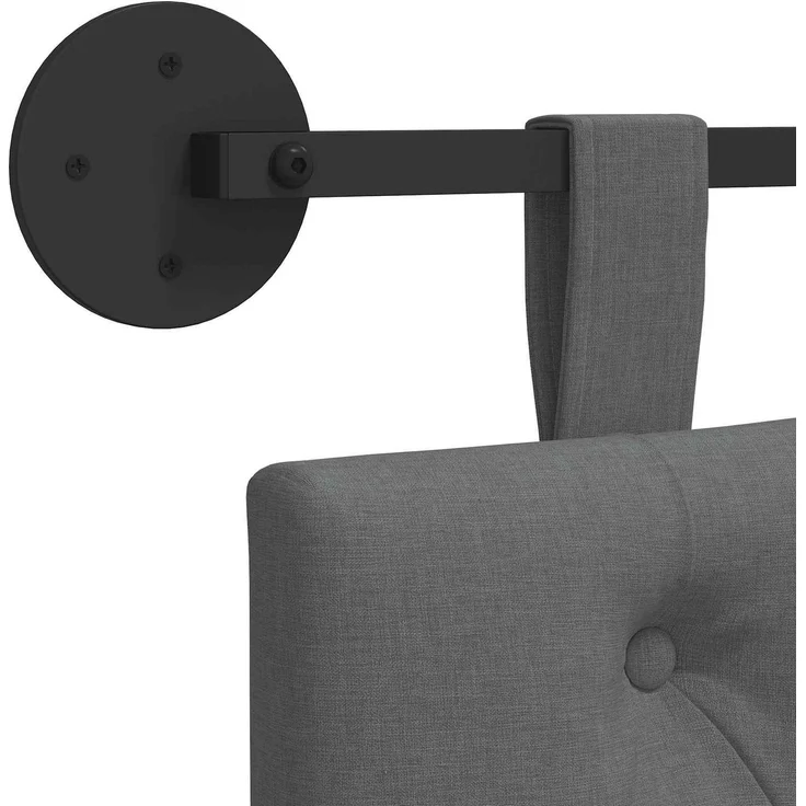 vidaXL Hängendes Kopfteil Dunkelgrau Stoff 7 x 100 x 55 cm Grau – Bild 8