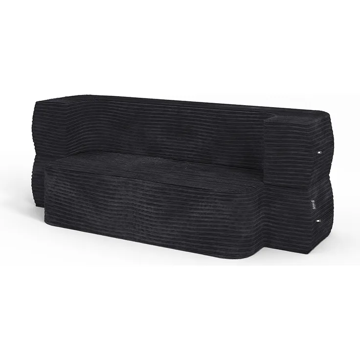 Sofa Lille Schwarz 190 cm mit Schlaffunktion Vitalispa