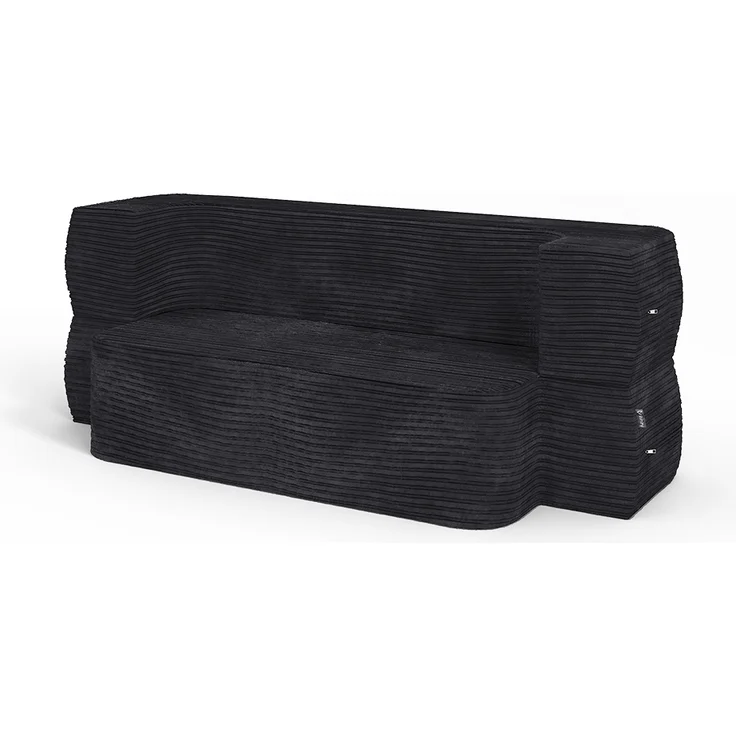 Sofa Lille Schwarz 190 cm mit Schlaffunktion Vitalispa – Bild 1
