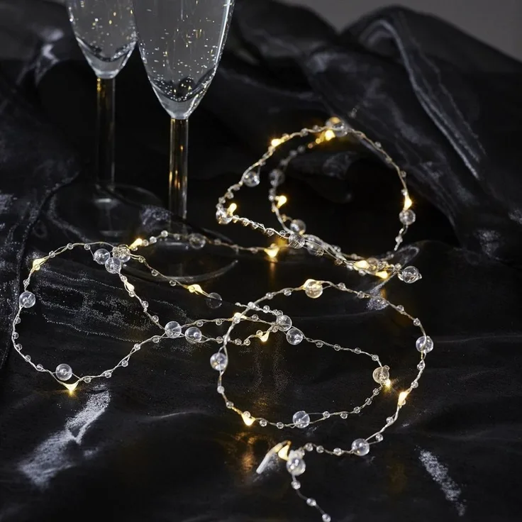 LED-Perlen-Kette 'Dew Drops', 40 warmwhite LED