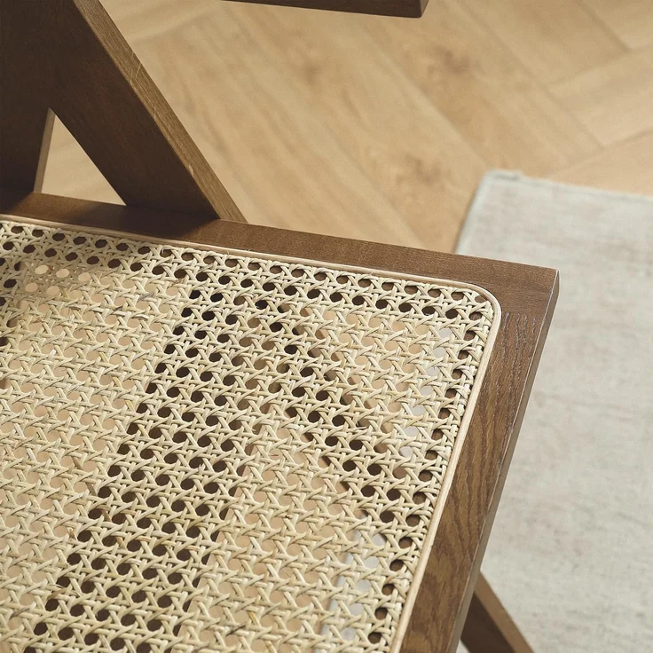 LIM HOME Esszimmerstuhl SW020/SW021 (Packung, 2 St), Eichenholzrahmen mit Sitzfläche aus Rattan, Montage erforderlich – Bild 7