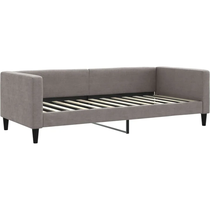 vidaXL Tagesbett Ausziehbar mit Schubladen Taupe 90x200 cm Stoff 3196635 – Bild 4