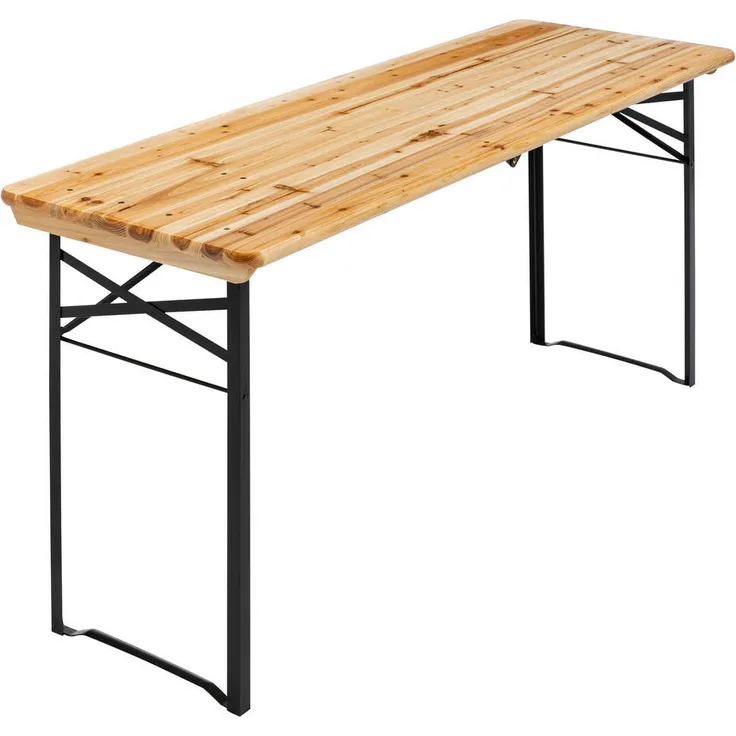 Oviala Gartentisch, Rechteckig aus Holz, Braun, 180x75x58 cm, für 8 Personen, Innen-/Außenbereich