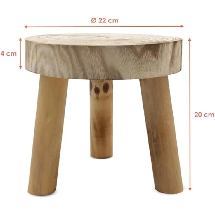 Spetebo Blumenhocker Baumscheibe rund natur - 22 x 20 cm (Anzahl, 1 St, Stück), stabiler Stand auf 3 Beinen – Bild 2