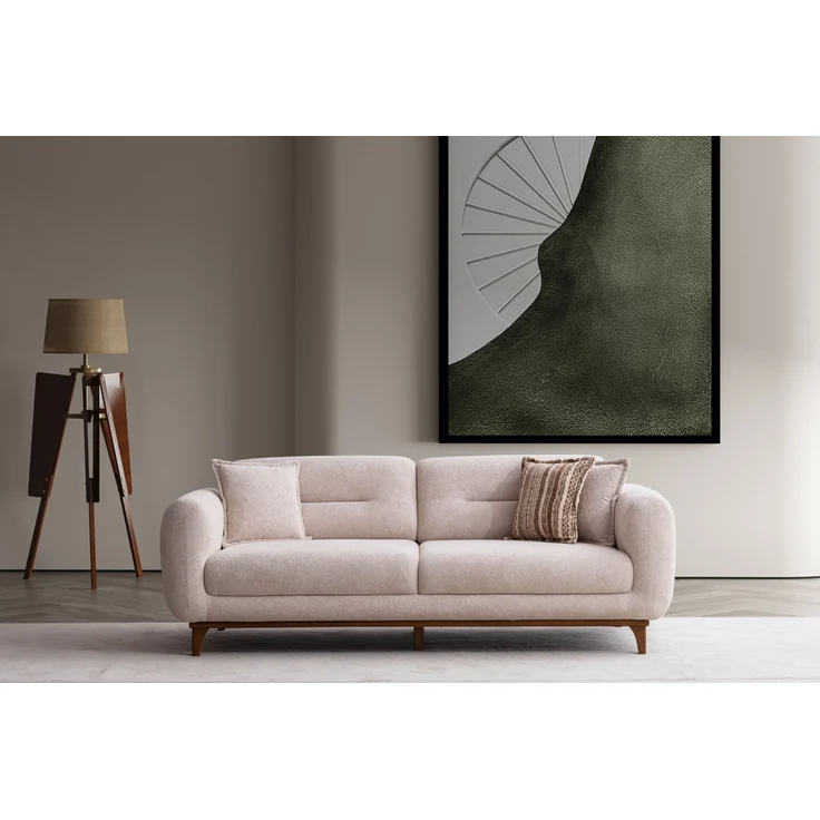 Sitzgruppe/Sofa Set - Wohnzimmergarnitur "Banksia" 3+3+1-Beige – Bild 13