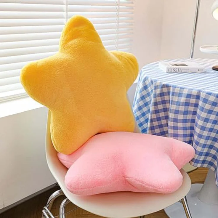 Kuschelkissen Kinder Sternkissen Plüsch Kissen Dekokissen für kuschelecke kinderzimmer, Weiche Flauschige Sternform Zierkissen Sofakisse für Heimdekoration (Lotuswurzel,30 cm) – Bild 4