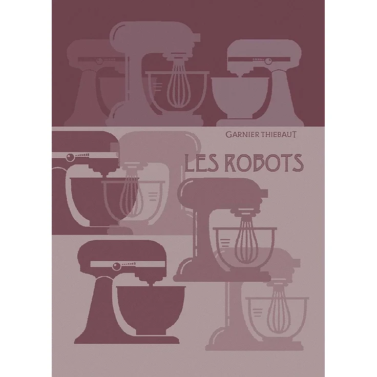 Garnier-Thiebaut Geschirrtuch Les Robots Framboise 50x70 Cm 100% Baumwolle
