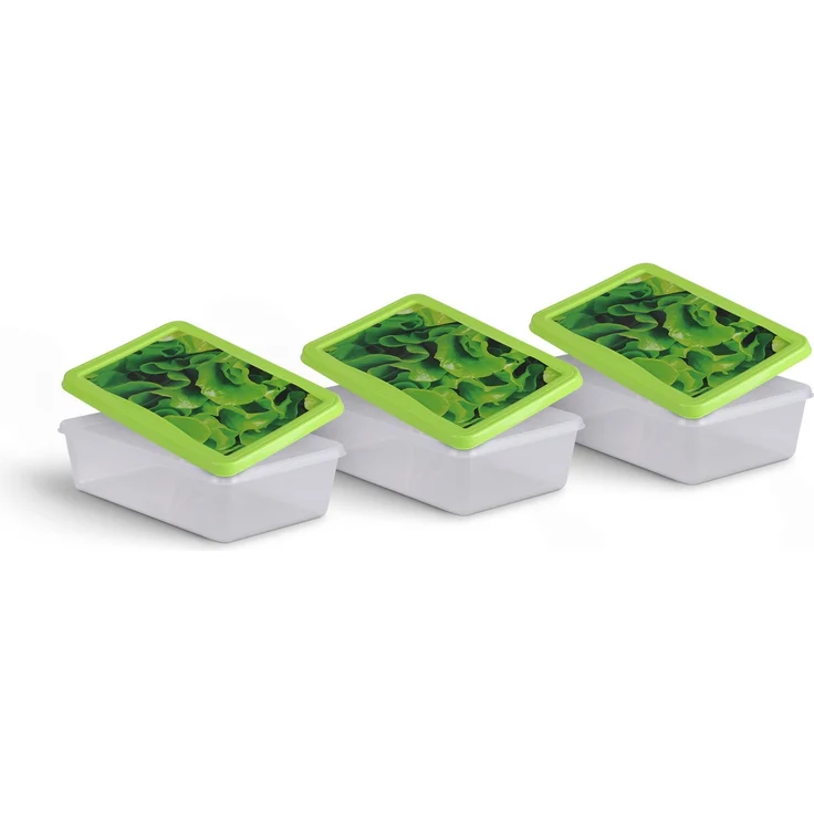 Frischhaltedosen für Lebensmittel 1,25 L ( 3er Pack ) Vorratsdose, Aufbewahrungsbox für Obst, Gemüse oder Snacks, Meal Prep Box, Lunchbox – Bild 1