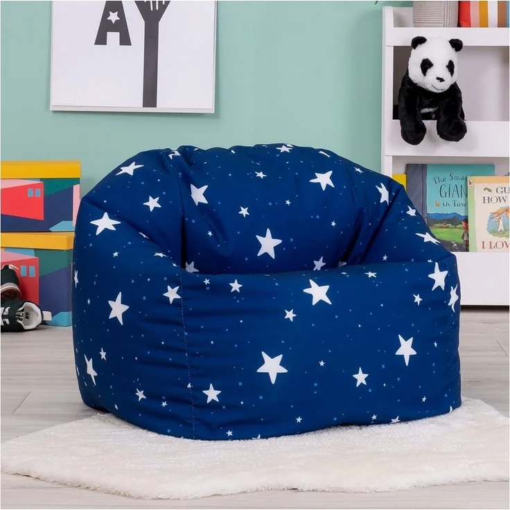 Icon Sitzsack Sessel für Kinder „Sternenklar“, Dunkelblau, Kindersitzsack Wasserabweisend, Sitzsäcke für den Innen- und Außenbereich mit Füllung – Bild 2