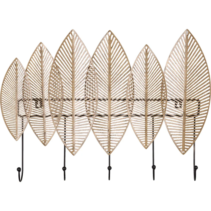MIRRORS AND MORE 'Alma' Wandgarderobe Metall, gold, 49x35x6cm – Bild 2