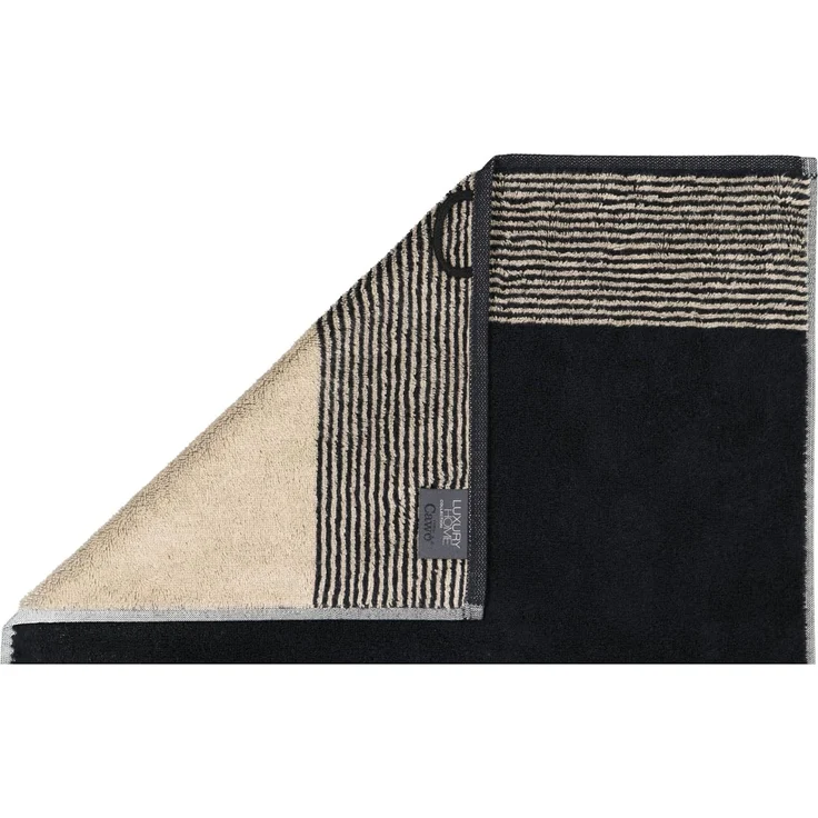 Cawö Handtuch Two-Tone 590 schwarz – Bild 4