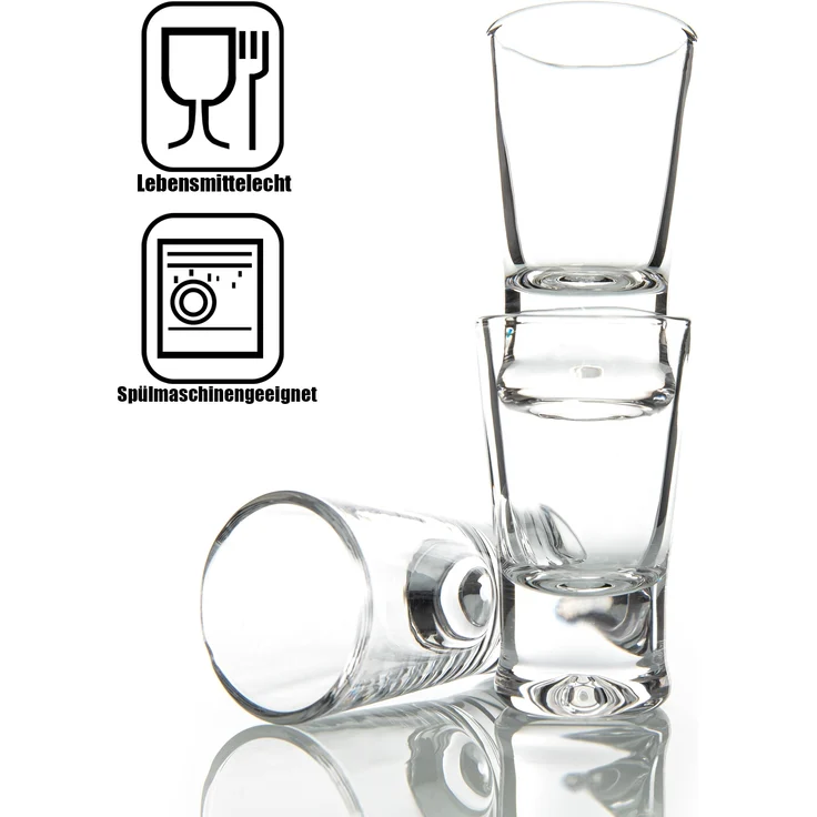 BigDean 48er Set Schnapsgläser 2cl - robuste + hochwertige Shotgläser aus Glas - spülmaschinenfest lebensmittelecht - standfest gegen Umkippen – Bild 6