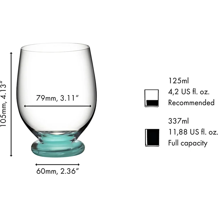 RIEDEL 4900/02M FATTO A MANO Tumbler Piccolo - MINT, handgefertigt – Bild 2