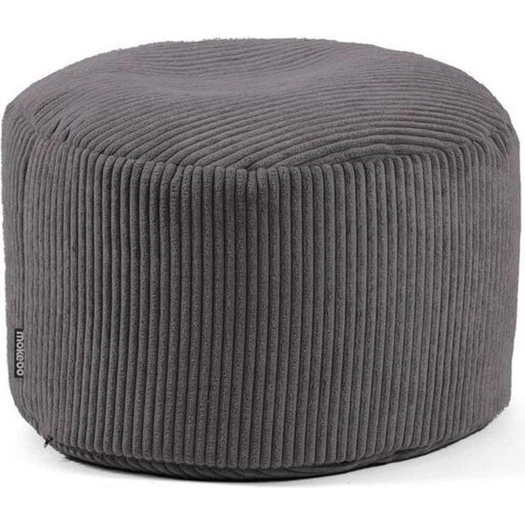 mokebo Pouf Der faule Lenz (aus Cordstoff), Sitzhocker XL, Bodenkissen, Fußhocker, Hocker, Sitzkissen in Anthrazit – Bild 4