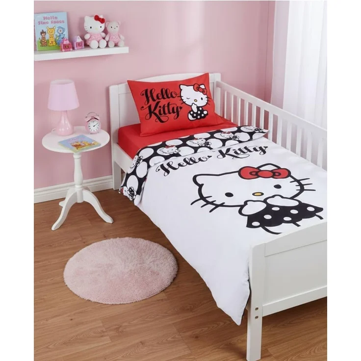 Hello Kitty Baby Bettwäsche Set 100x135 cm / 40x60 cm 100% Baumwolle – Bild 2