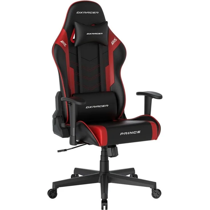 DXRacer Gaming-Stuhl Prince Gaming Chair Regular L, PVC, schwarz rot