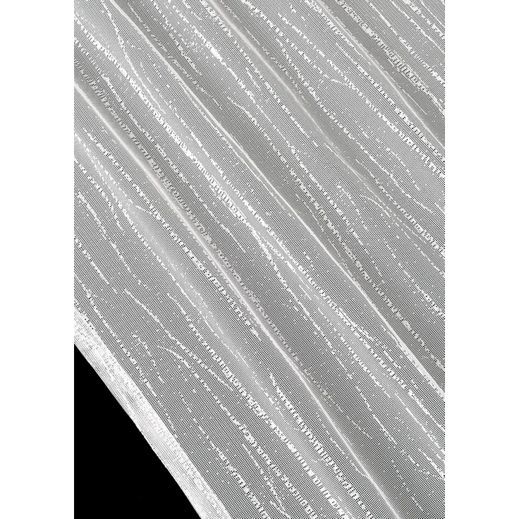 Gardinenbox Bogenstore (1 St), Kräuselband, transparent, Jacquard, Store Jacquard Isabella Kräuselband Universalband Weiß Längsstreifen T – Bild 3