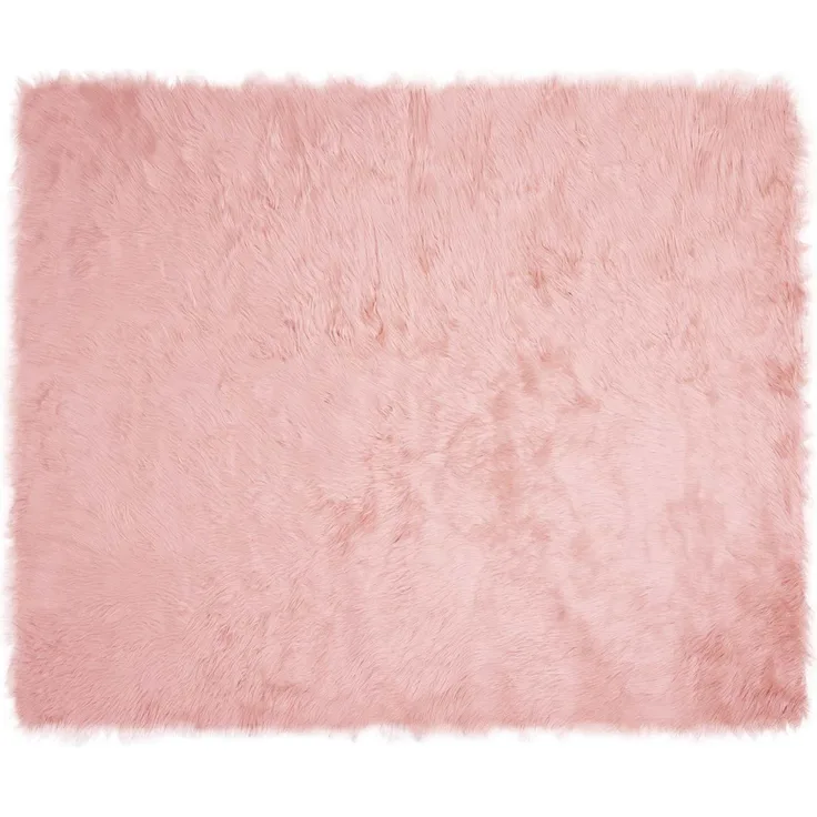 vidaXL Kunstschaffell Teppich Tafalla Rosa 200 x 280 cm Polyester 42021551