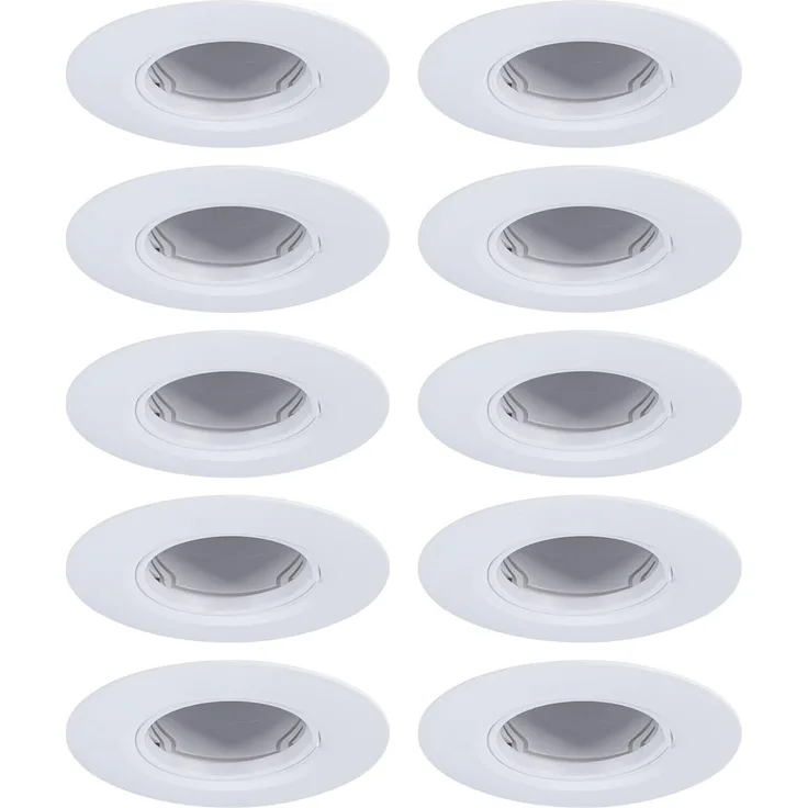 Paulmann 92118 Einbauleuchte rund 90mm 10er-Set Weiß starr