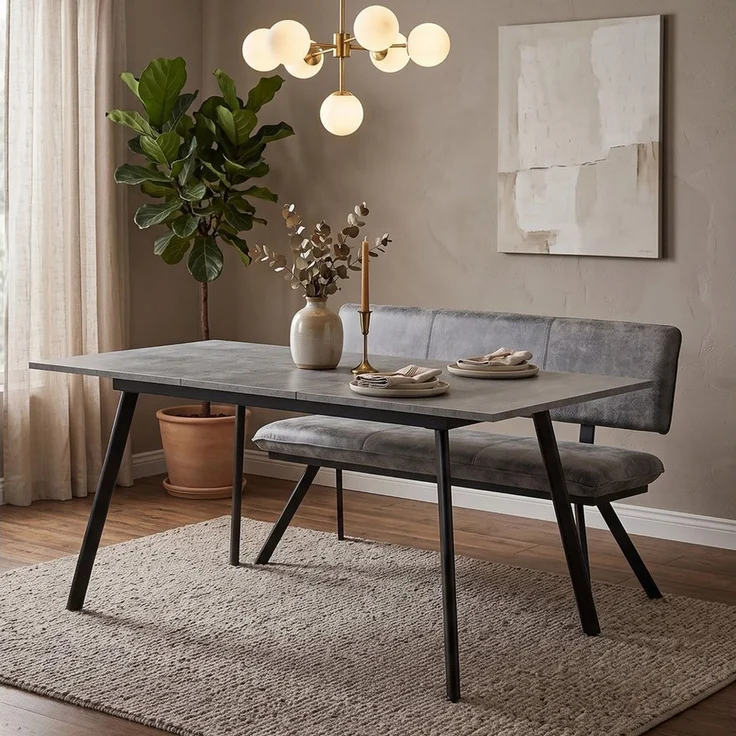 B&D home Essbank JUNA (1-St), gepolstert, stabiles Metallgestell, mit Rückenlehne, in 140 oder 160cm – Bild 4