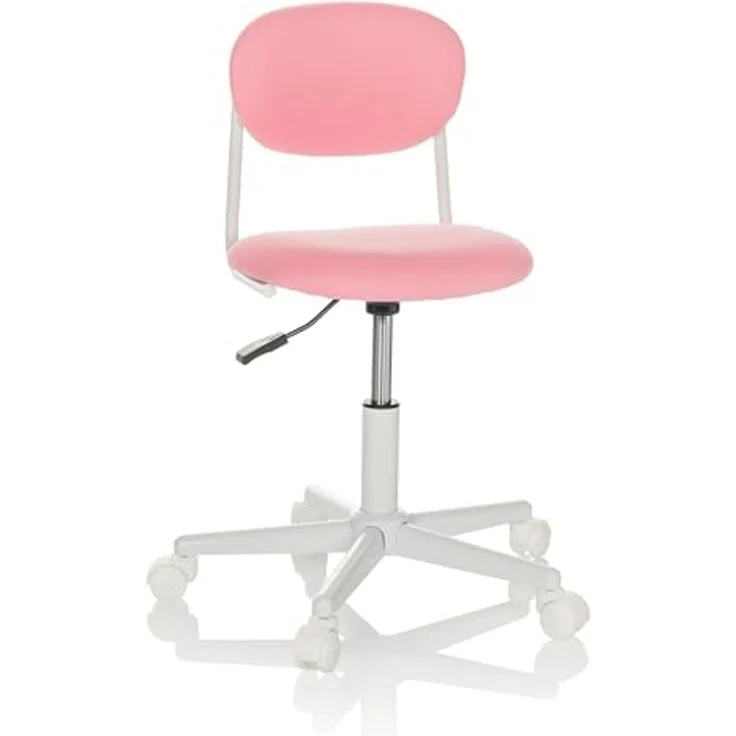 hjh OFFICE Kinderdrehstuhl KIDDY Base I Stoff, Kinder Schreibtischstuhl höhenverstellbar, Pink, 719239 – Bild 1