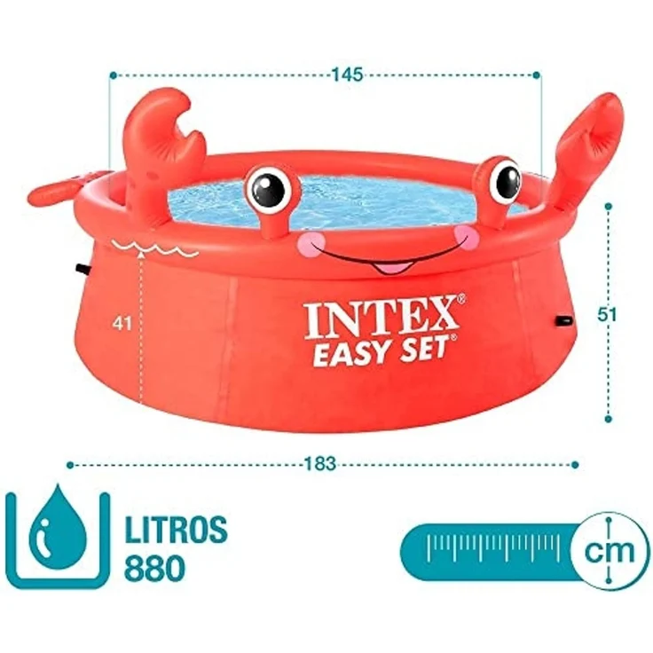 INTEX Happy Crab Aufblasbarer Pool Easy Set 183x51 cm – Bild 4