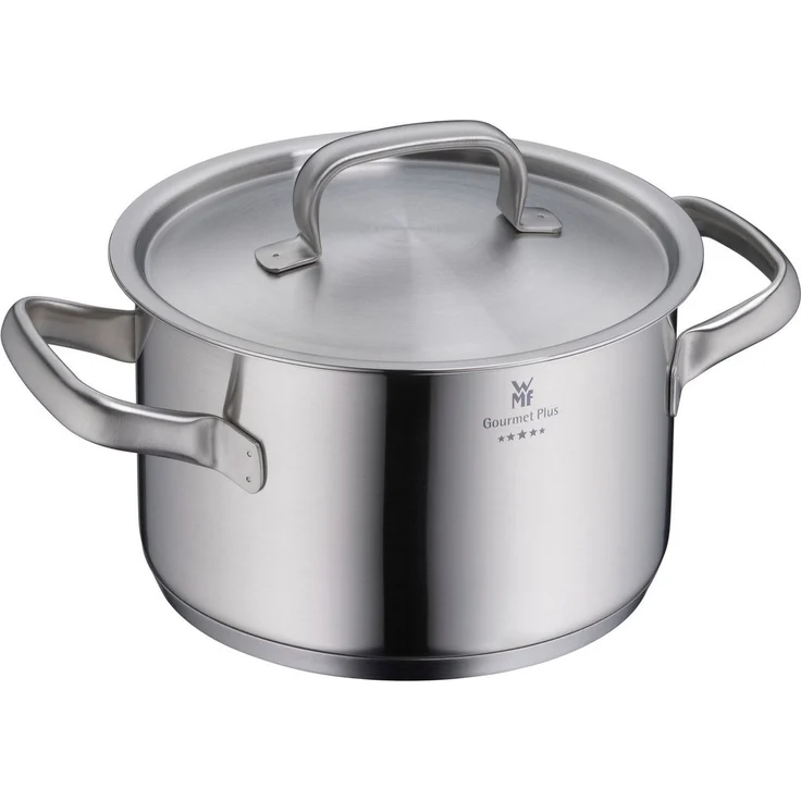 WMF Topf-Set Gourmet Plus, Cromargan® Edelstahl Rostfrei 18/10 (Set, 7-tlg), Mattiert, Hohlgriffe, Innenskalierung, breiter Schüttrand – Bild 4