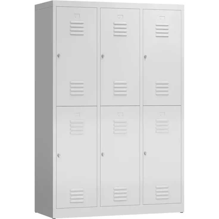 Garderobenschrank ClassiX Double Premium Metallspind in verschiedenen Größen wählbar - 3 Abteile Maße ca. 118,5 x 180 x 50 cm (BxHxT)